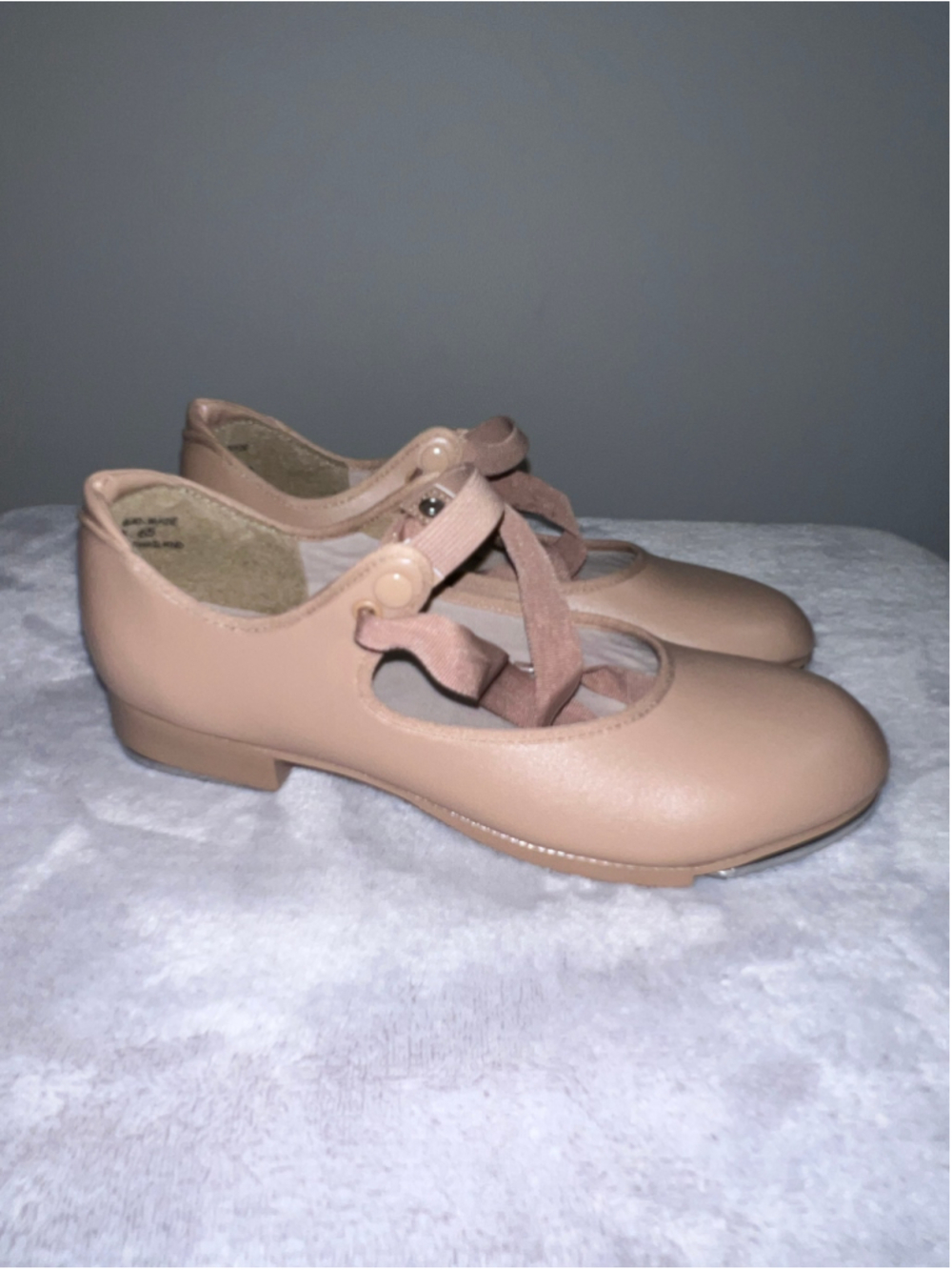 Capezio Tap Dance Shoes Size 6M Beige